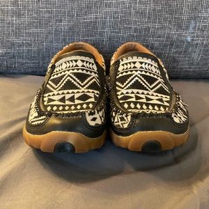 Twisted X Women's Black and White Aztec Slip On